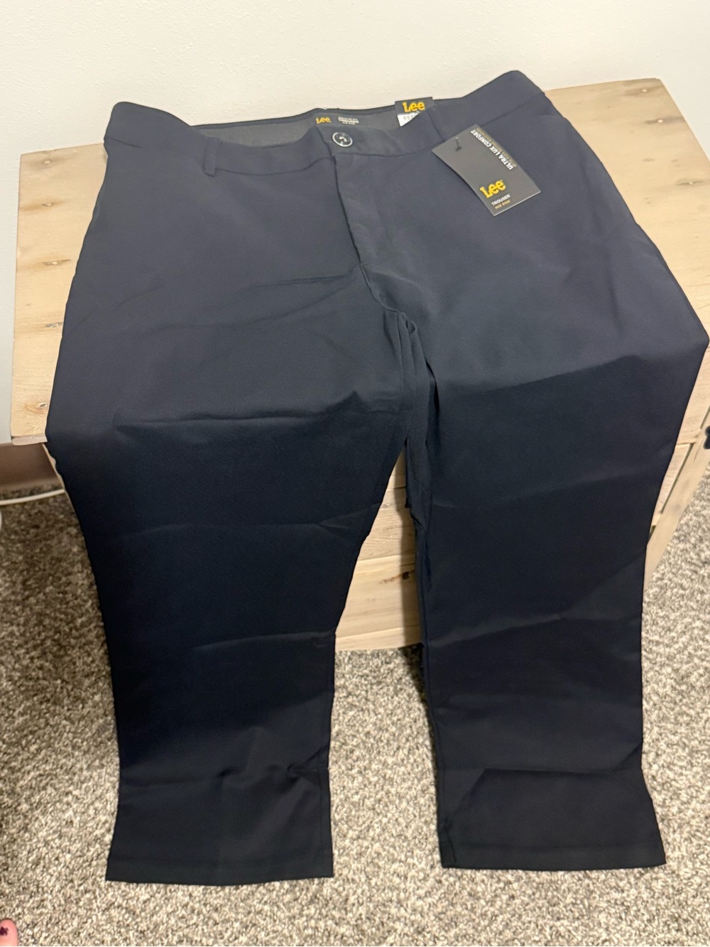 Lee Women's Navy Straight-Leg Trousers